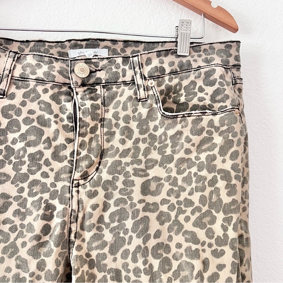 STS Blue Leopard Print Skinny Jeans Sz 32 - Picture 2 of 6